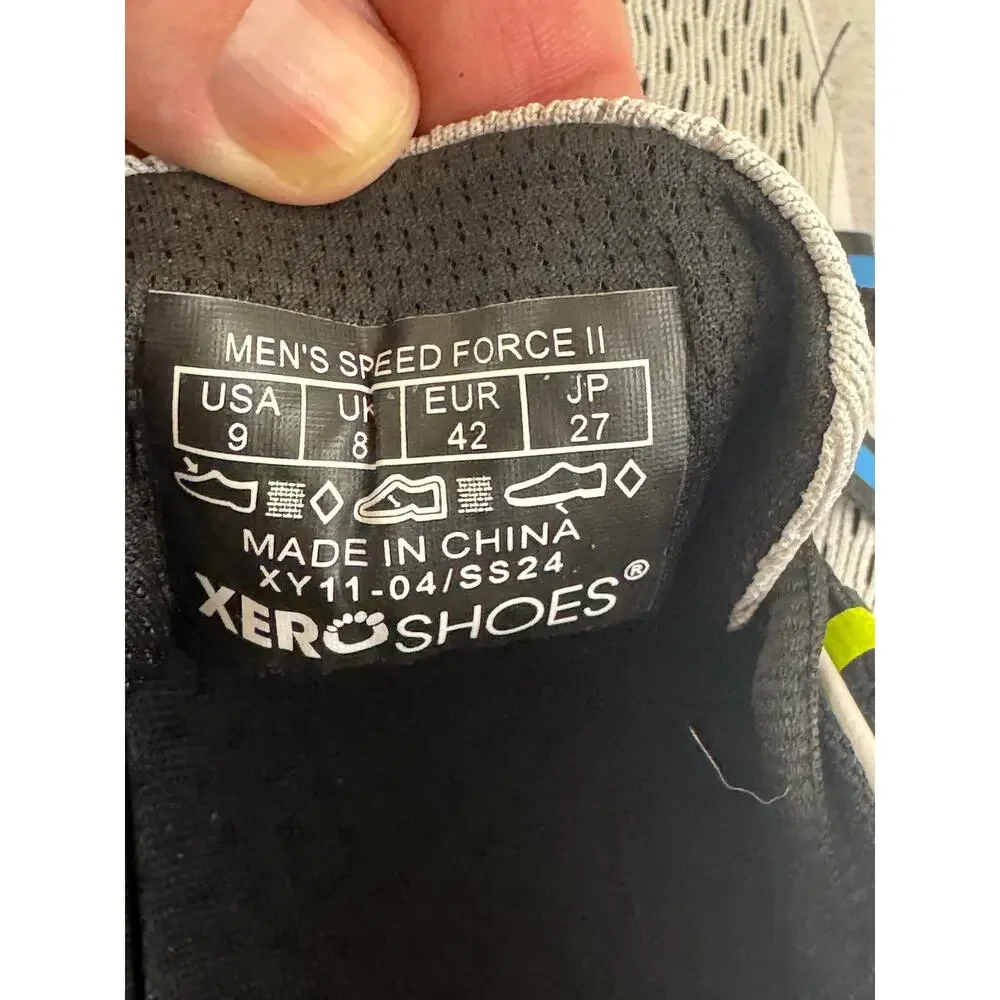 Xero Shoes Speed Force II Shoes Men's 9 Barefoot Minimalist Athletic Running